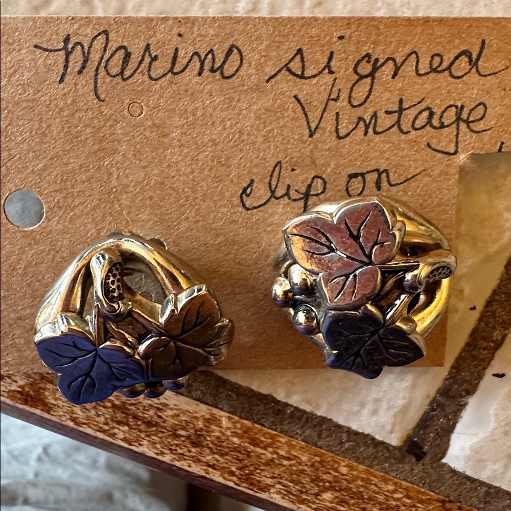 Marino Vintage Leaf Clip-On Earrings*